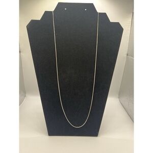 925 Sterling Silver Box Chain Necklace 18" 3.28g Italy